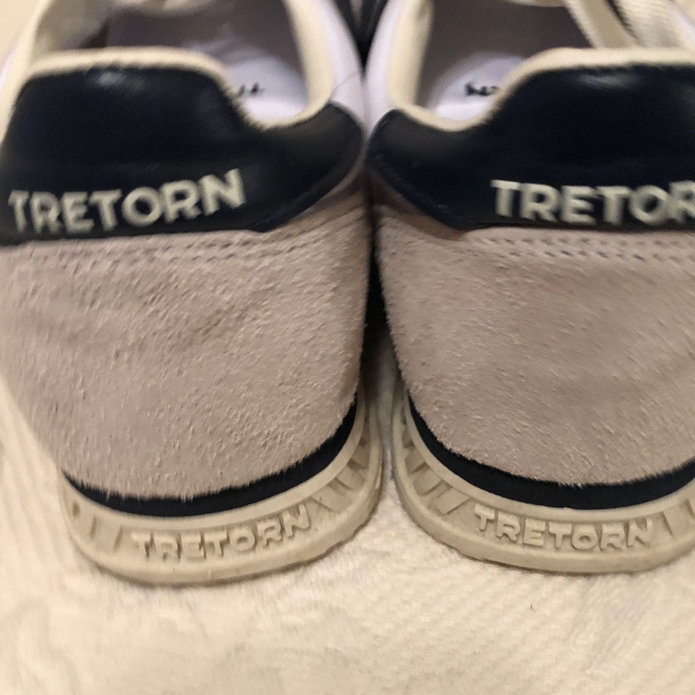 Tretorn Rawlins  White and Tan with Navy Blue accent Womens sneakers. - Picture 5 of 7